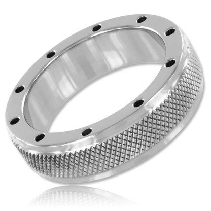 Metal Hard - Steel Penis Ring 50mm With Serrations And Vent Holes