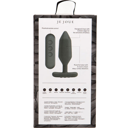 Je Joue - Onyx Anal Plug Vibrator Black, Weighted Fulfillment Experience, Dimensions: 117mm x 62.5mm x 30.5mm, Weight: 84.1g