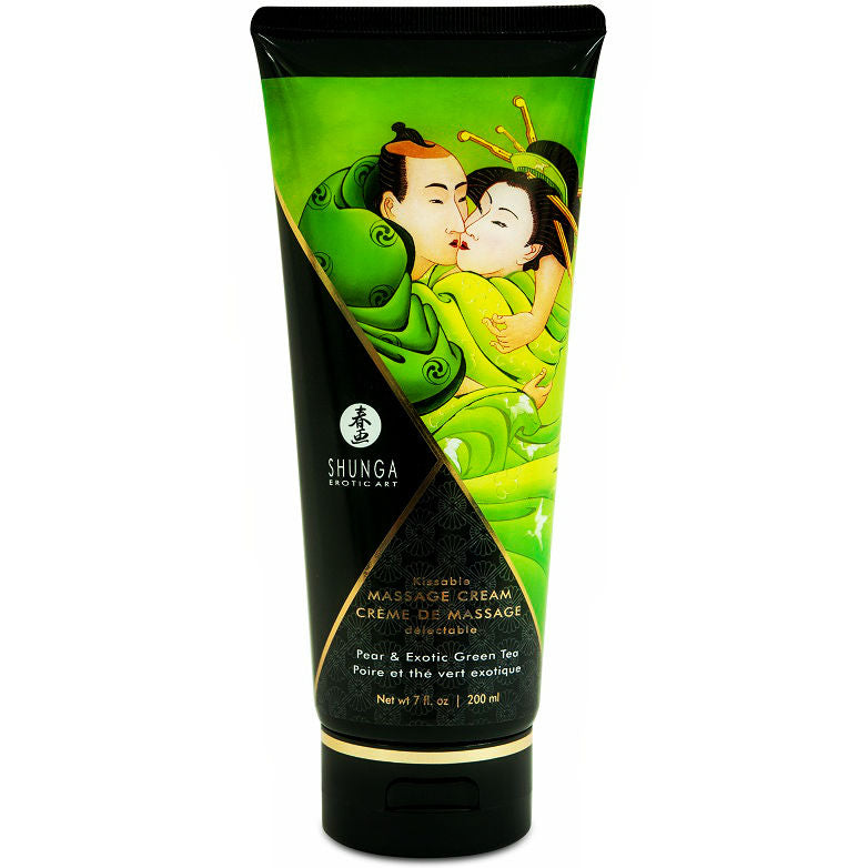 Shunga Massage Cream-Cremă De Masaj  Cu Pere Și Ceai Verde 200 Ml