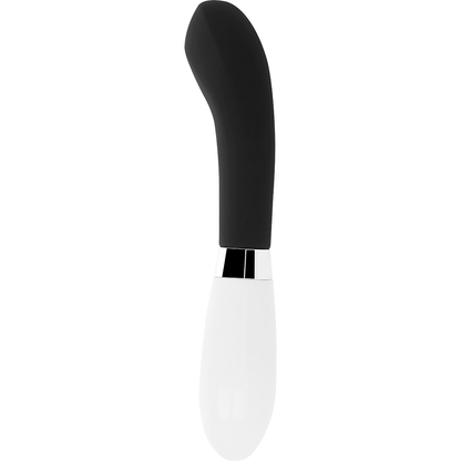 Glossy - John Vibrator Black, Curved Vibrator with 10 Functions, Total Length 12cm, Silicone Material, Works with 2 AAA Batteries