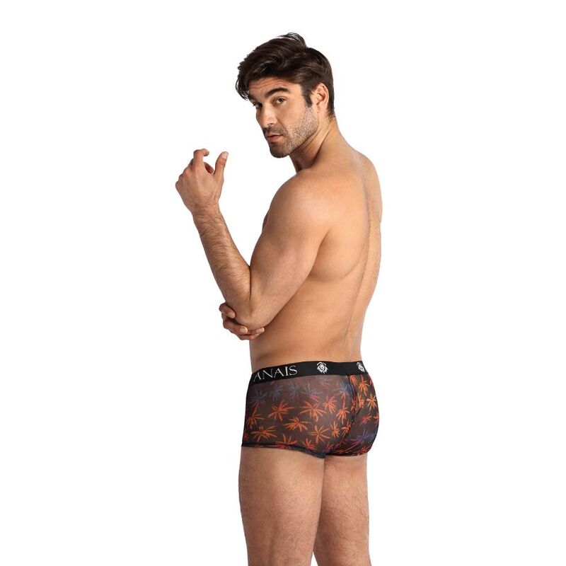 Anais Men - Chill M Boxers - Black Tulle with Holiday Palm Print