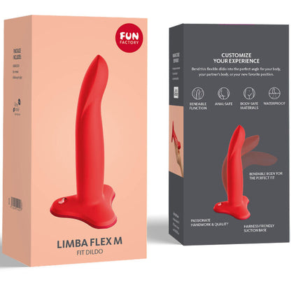 Fun Factory- Limba Dildo Flexibil Rosu Marime M