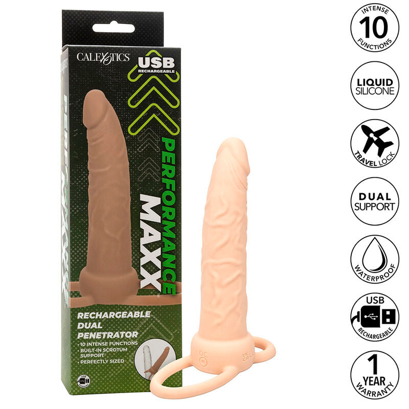 Calexotics- Performanță Maxx Reîncărcabilă Dual Penetrator Lumina Pielii