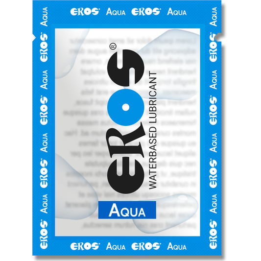 Eros Aqua - Water Based Lubricant 4ml, Dermatologically Tested, With Prolonged Gliding Quality, Fragrance Free, CE Mark