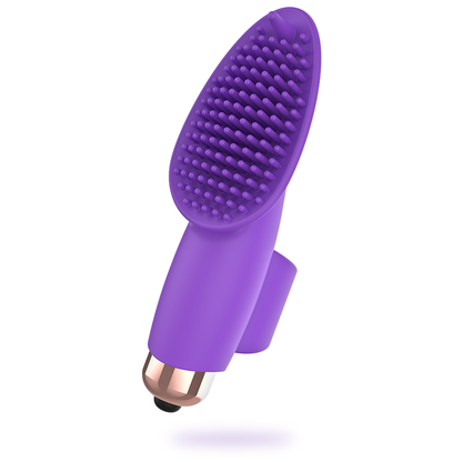 Womanvibe - Aisha Silicone Finger Stimulator, 3.3 x 9 cm, 1 Speed, Silent, Flexible, LR44 Batteries Included