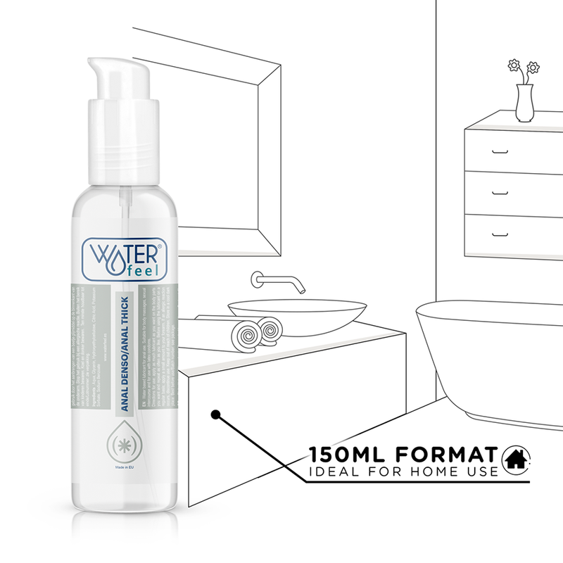 Waterfeel - Water-Based Anal Lubricant 150 ml - Transparent, Odorless and Compatible with Condoms