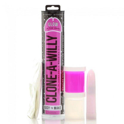 Clona-Willy-Cloner De Penis Roz Luminescent Cu Vibrator