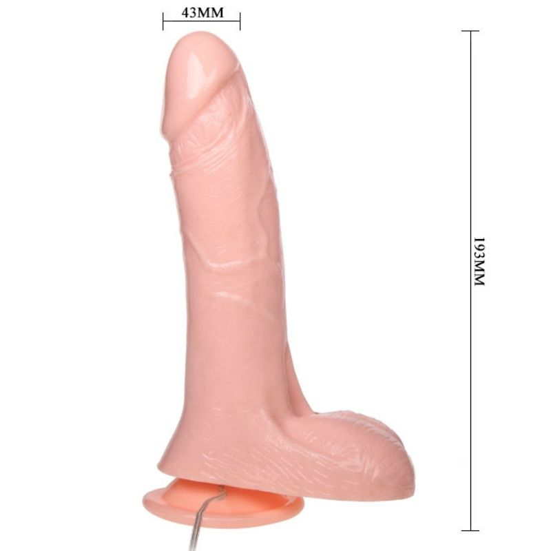 Bathing Dildo - Realistic Inflatable Dildo With Suction Cup 19.3cm, TPR Material, Long Extendable Penis, Strong Suction Cup