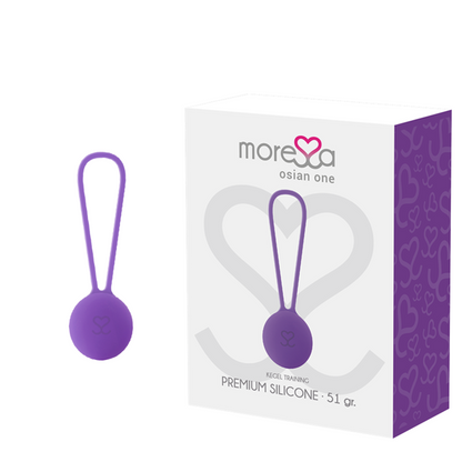 Moressa Osian One - Purple Premium Silicone Kegel Balls, Weight 51g, Recommended by Midwives and Gynecologists, 2 Year Warranty