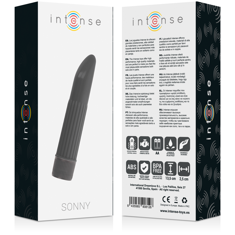 Intense Fun - Sonny Black Vibrator, 1 Vibration Function, 13.5 cm