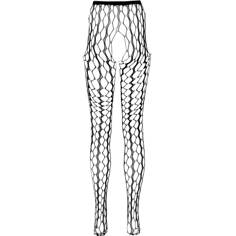 Passion Woman Garter &amp; Stock - Bodystocking Eco S007 Black, One Size.