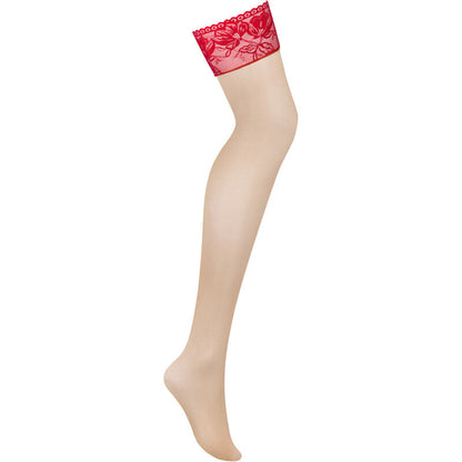 Obsessive Garter &amp; Stockings - Red Lacelove Stockings Xs/S