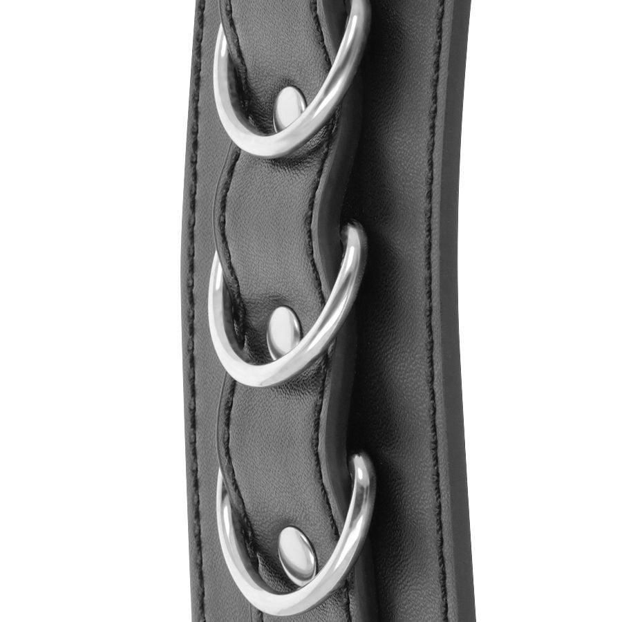 Darkness Bondage - Black Leather Adjustable Ankle Cuffs