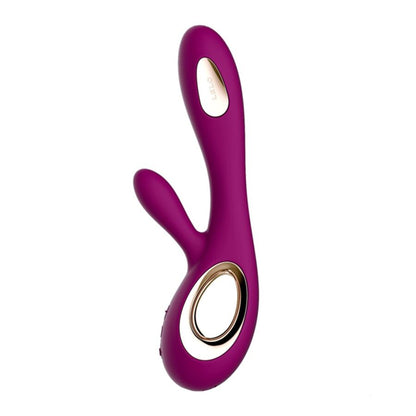 Lelo Soraya Val De Valuri Rabbit Vibrator Deep Pink - Dual Clitoris and G Spot Stimulation, WaveMotion Technology, Soft Silicone, Rechargeable, Dimensions and Features