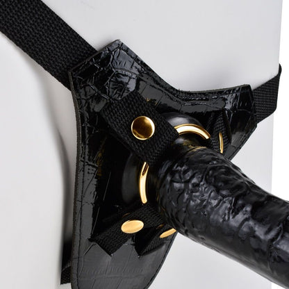 Fetish Fantasy Gold - Designer Harness with 7 inch Realistic Dildo