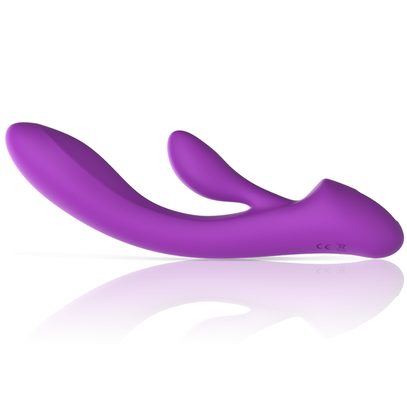 Intense Fun - Purple Silicone Rabbit Vibrator, Double Stimulation, 10 Vibration Programs, IPX6 Water Resistant, 10 Year Warranty