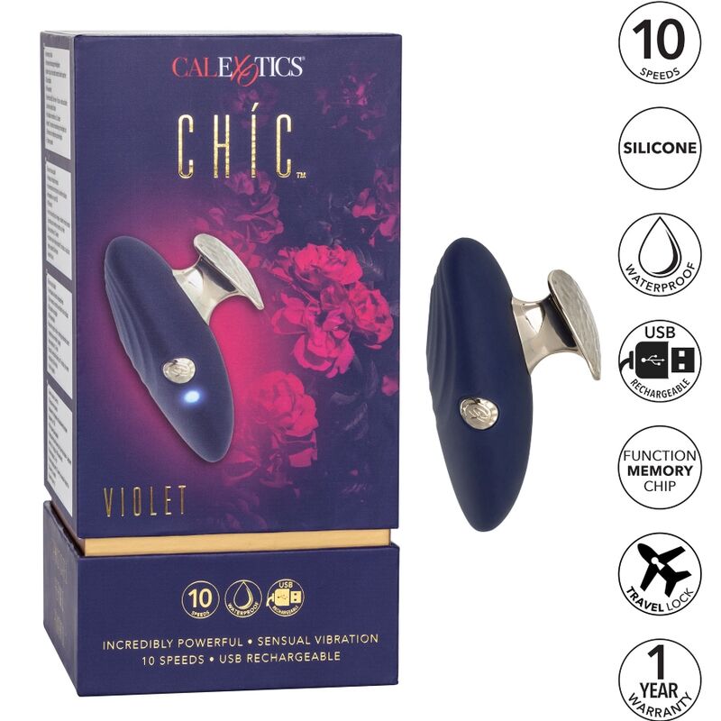 California Exotics - Calex Chic Violet Violet Stimulator with 10 Vibration Speeds