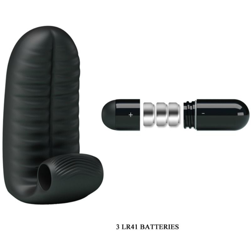 Pretty Love Flirtation - Black Two Finger Vibrator For Extra Stimulation