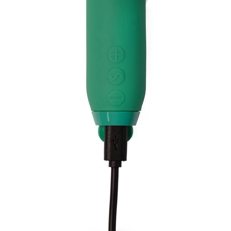 Je Joue - Amour Bullet Emerald Green, Heart Shape Compact Vibrator, 5 Speeds and 7 Patterns, Water Resistant, USB Rechargeable, Dimensions: 137.6mm x 55mm x 25mm