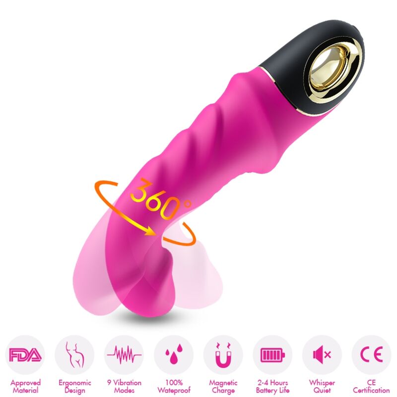 Armony Vibrators- Joyblade Dildo Vibrator Rotator Fuchsia