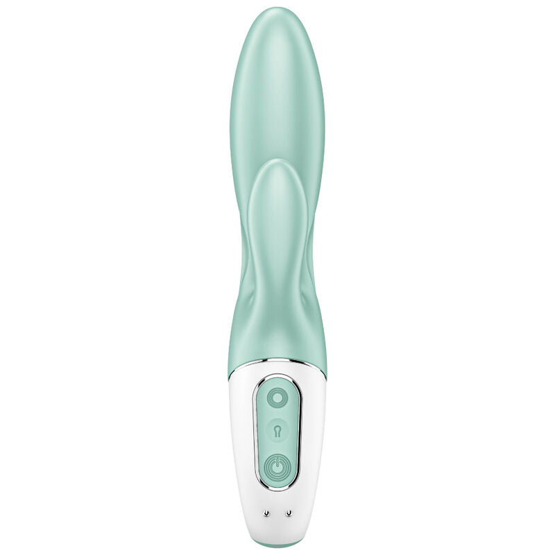 Satisfyer Connect - Air Pump Bunny 5+ Inflatable Rabbit Vibrator Connect App, Water Resistant, 15 Years Warranty, Green