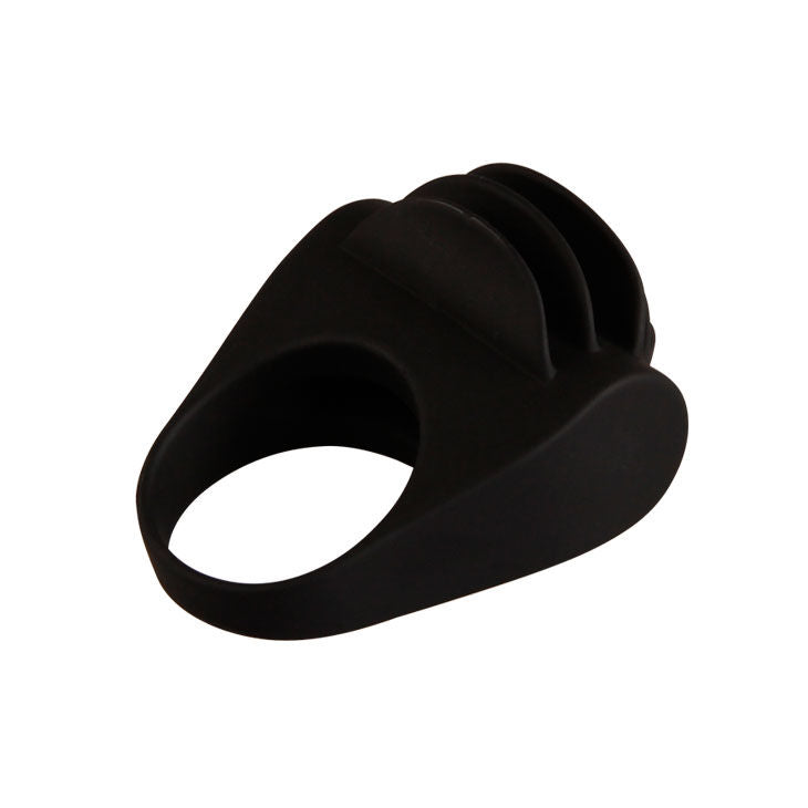 Pretty Love Male Chester Black Medical Grade Silicone Vibrator Ring with Bullet Vibrator