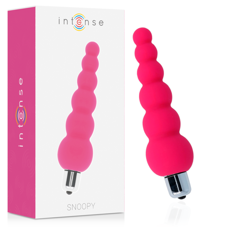 Intense Anal Toys - Snoopy, Anal and Vaginal Vibrator, 7 Vibration Modes, Soft Silicone, Waterproof, Dimensions: 13.5 cm x 3.5 cm