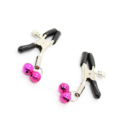 Ohmama Fetish - Pink Nipple Clamps With Jeweled Bells