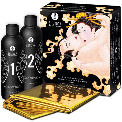 Shunga Kits- Gel De Masaj Erotic Oriental Pentru Corp Lubrifiere Pepene Galben Mango