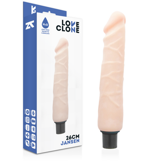 Loveclone - Loveclone Jansen Jansen Self-lubricating Vibrator with Realistic Flesh Appearance 26 cm