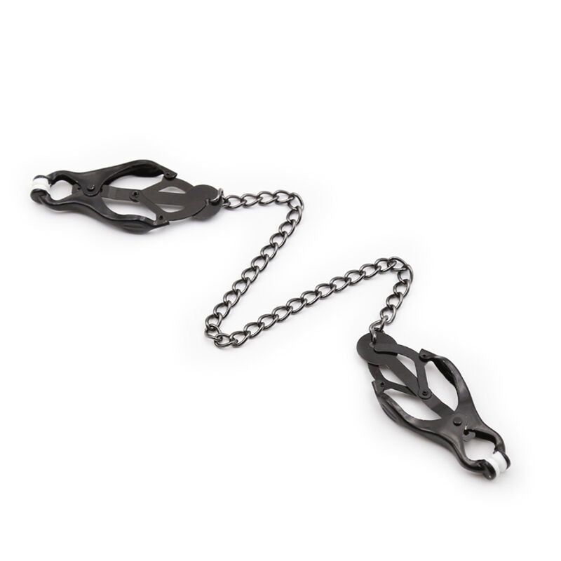 Ohmama Fetish - Japanese Black Chain Nipple Clamps, Nickel Free