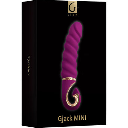 G-Vibe - Gjack Mini Silicone Vibrator, Clitoris and G Spot Vibrator, Sweet Raspberry, 19cm, 3.5cm, 6 Vibration Modes, Waterproof