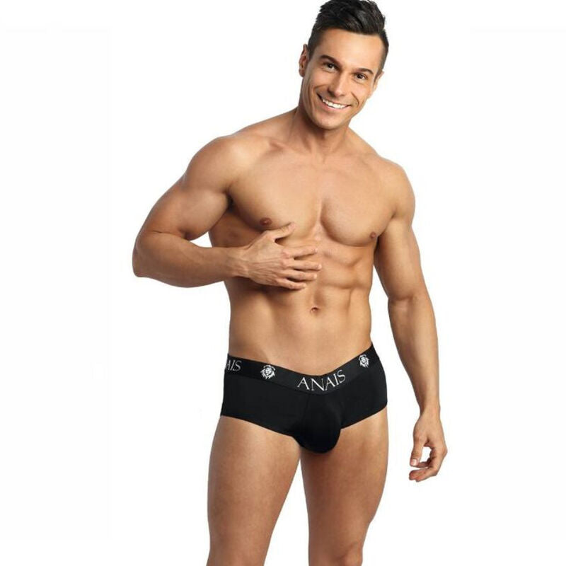 Anais Men - Petrol Jock Bikini M - Black Open Butt Microfiber Bikini Briefs