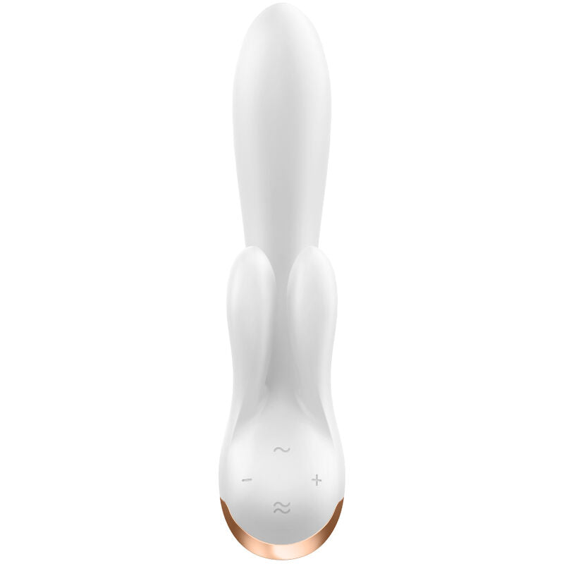 Satisfyer Connect- Vibrator Dublu Flex App Alb