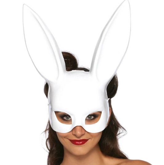 Leg Avenue Accessories - White Masquerade Bunny Bondage Polyethylene Rabbit Mask