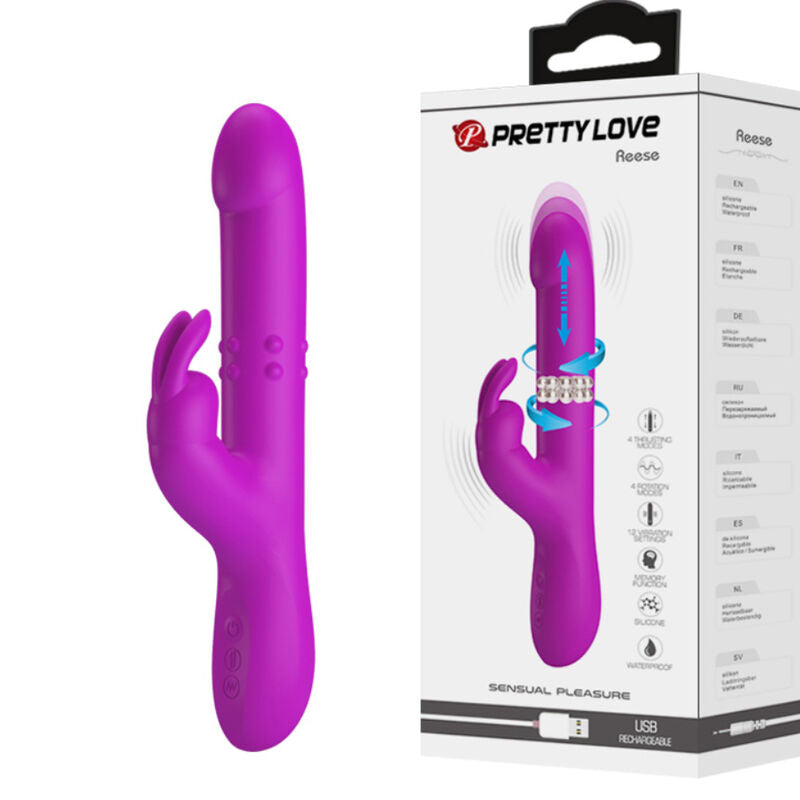 Pretty Love Flirtation-  Reese Rotating Vibrator Violet