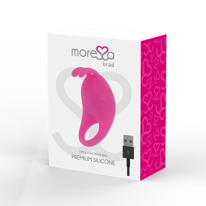 Moressa Brad Premium - Silicone Pink Rechargeable Vibrator Ring