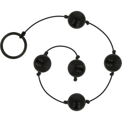 Ohmama Anal - Mini Black Chinese Anal or Vaginal Balls, Diameter 2.3cm, Length 57cm, Body Safe ABS Material