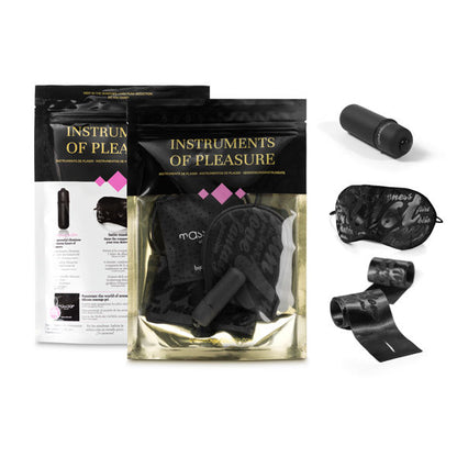 Bijoux Instruments Of Pleasure - Sensual Set with Satin Mask, Ties and Bullet Vibrator, Purple