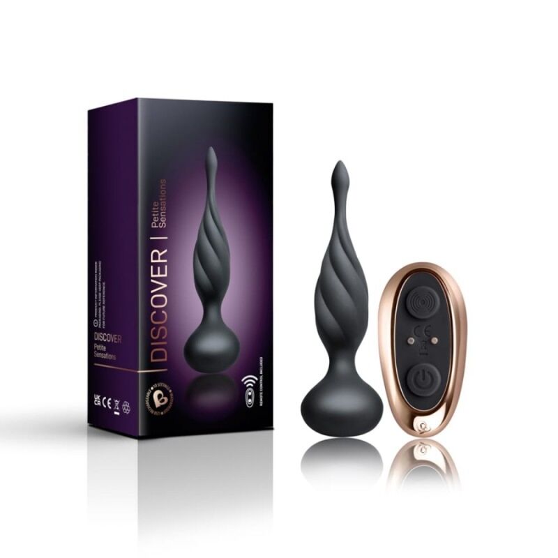 Rocks-Off - Discover Black Anal Stimulator with Remote Control and 10 Vibration Levels