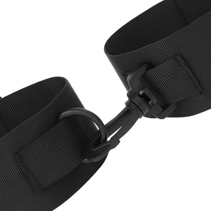 Darkness Bondage - Black Nylon Ankle Cuffs, Classic BDSM Accessory, 100% Nylon Material