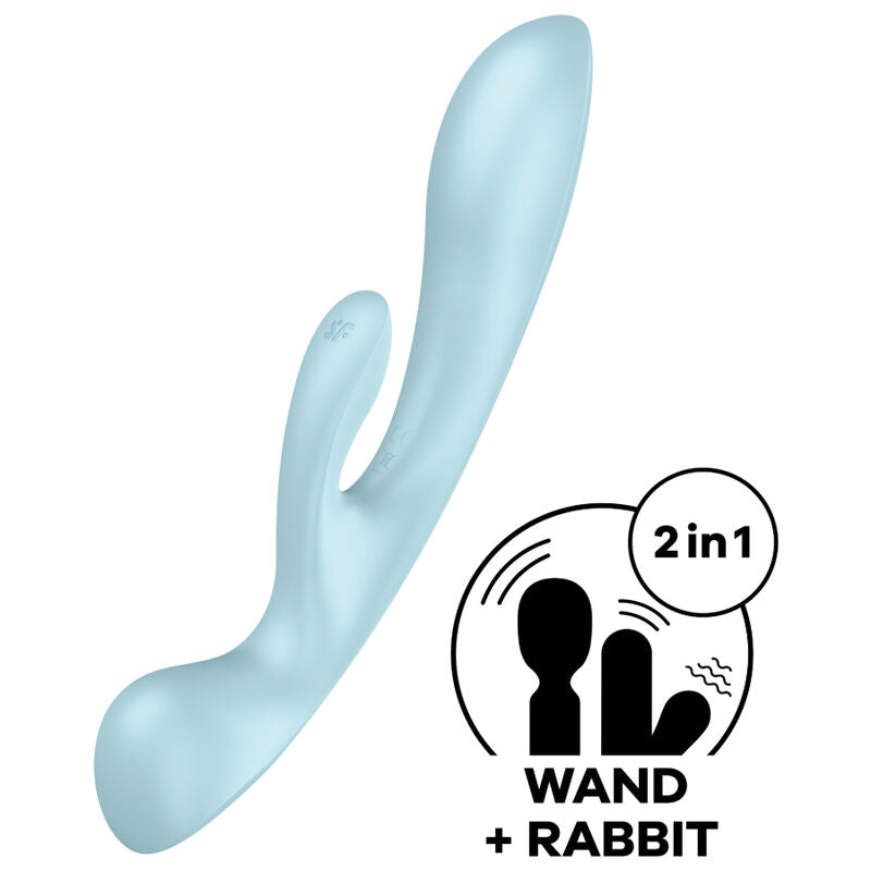 Satisfyer Vibrator- Triplu Oh Hibrid Vibrație Albastru