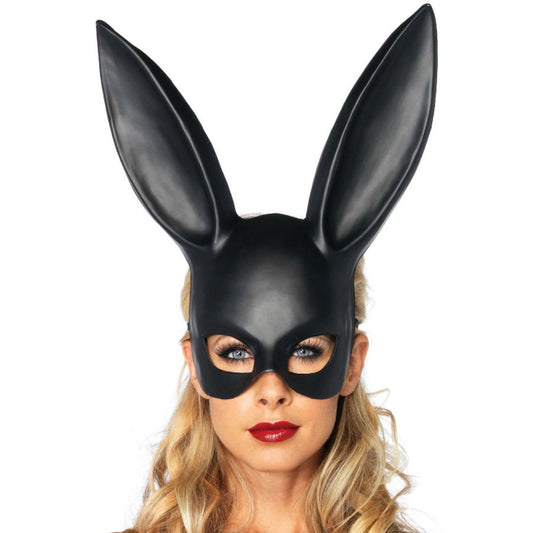 Leg Avenue Accessories - Black Masquerade Bunny Bondage Polyethylene Mask