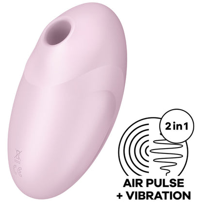 Satisfyer Air Pulse - Vulva Lover 3 Air Pulse Stimulator and Vibrator - Pink, Soft Silicone, Water Resistant (IPX7)