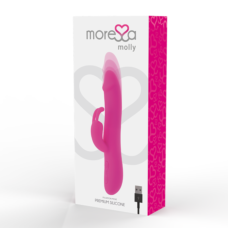 Moressa Molly - Luxury Suction Clitoris Vibrator, Premium Silicone, Rechargeable, 7 Vibration Modes, 7 Pulsation Modes, Clitoris Stimulation and Pulsation