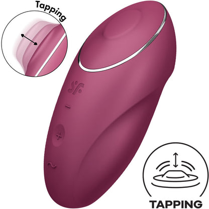 Satisfyer Layons- Tap & Climax 1 Lay On Vibrator Roșu