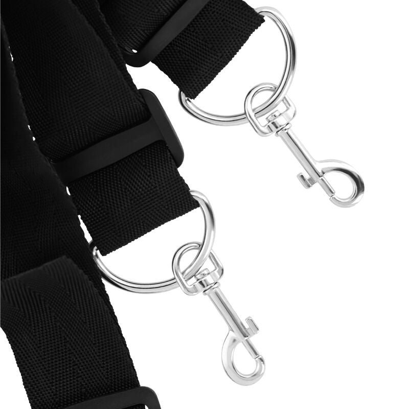 Darkness Bondage - Bed Bondage Set With Adjustable Neoprene Contact Points For BDSM