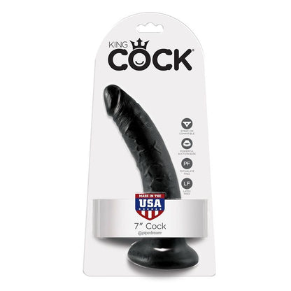 King Cock- 7" Penis Negru 17.8 Cm