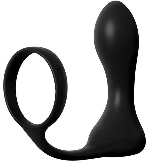 Anal Fantasy Elite Collection - Ass-Gasm Pro Rechargeable Elite Collection - Prostate Stimulation and Cockring - Length: 4.5 in, Width: 1.2 in, Insertable Length: 3.7 in, Inner Diameter: 1.6 in, Weight: 99.22 grams