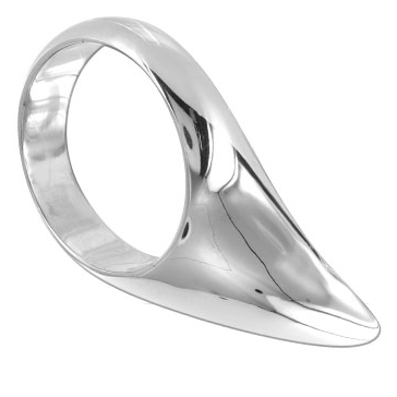 Metal Hard - Teardrop Metal Penis Ring 50mm in Stainless Steel, Hypoallergenic and Easy to Clean